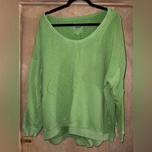 Aerie Green Oversized Sweatshirt Size L